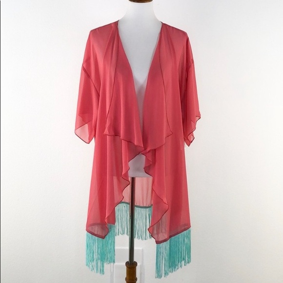 LuLaRoe Other - BOGO Lularoe Fringe Kimono/Cover Up
